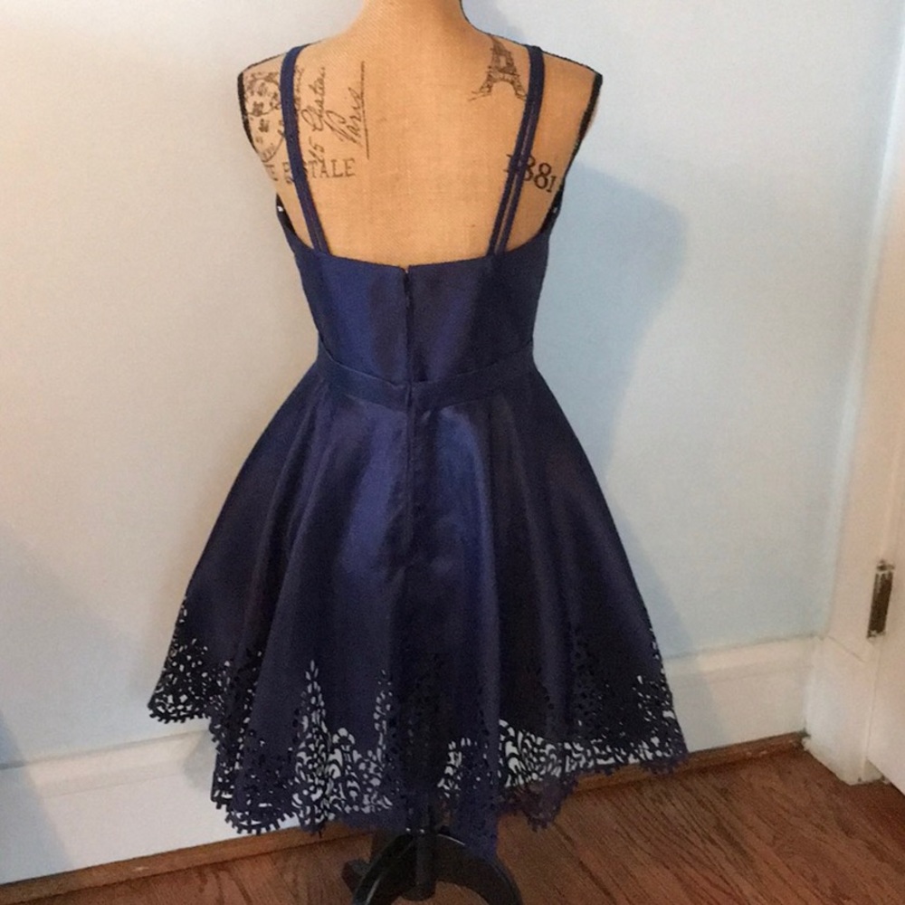 Sherri Hill navy dance dress size 10 - Picture 2 of 5